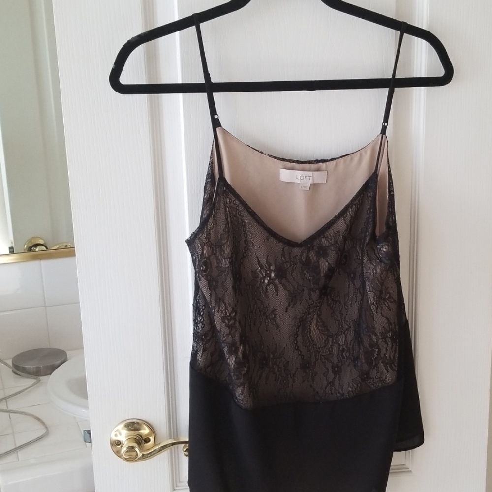 Loft black lace camisole